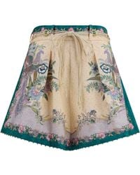 Zimmermann - Indra Pleated Shorts - Lyst