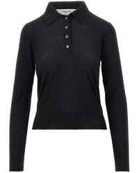 Golden Goose - 'Ghislayne' Knitted Polo Shirt - Lyst