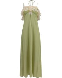 Chloé - Chloé Silk Dress With Lace Details - Lyst