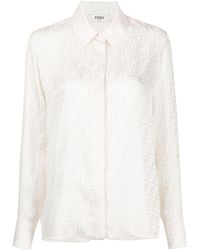 Fendi - Silk Ff Shirt - Lyst