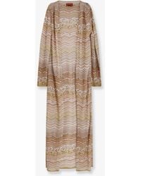 Missoni - Long Chevron Motif Cardigan With All-Over Sequins - Lyst