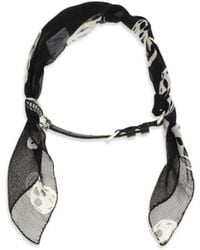 McQueen - Bracelet Double-Wrap Skull Scarf - Lyst