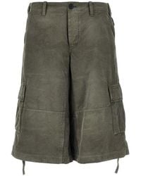 Fendi - Cotton Bermuda Shorts With Jacquard Motif - Lyst
