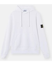 Stone Island - Hoodie With Logo Patch - Lyst