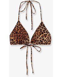 MC2 Saint Barth - Leah Nylon Bikini Top Print - Lyst