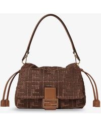 Fendi - Mamma Baguette Medium Raffia Handbag - Lyst