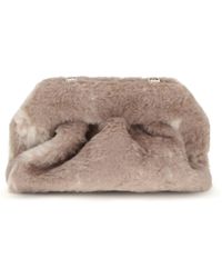 THEMOIRÈ - Medium Bios Faux Fur Potato Pouch Caribou/Butter Cream - Lyst