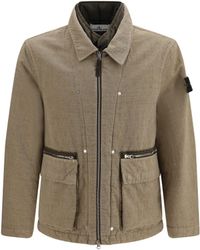Stone Island - Padded Cotton Wool-Blend Jacket Biscuit - Lyst