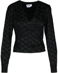 MSGM - Viscose Blend Blouse - Lyst