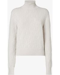 Fendi - Wool And Cashmere Turtleneck Knitwear - Lyst