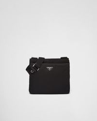 Prada - Re-Nylon Saffiano Leather Crossbody Bag - Lyst
