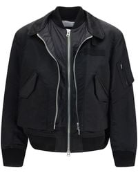 Sacai - Cotton Chino And Nylon Twill Jacket - Lyst