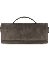Brunello Cucinelli - Essence Suede Top-Handle Bag - Lyst