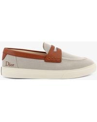Dior - Dior Chester Dioriviera Canvas And Leather Loafers - Lyst