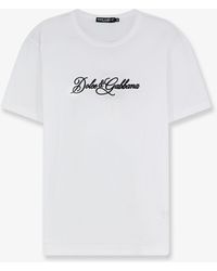 Dolce & Gabbana - Cotton T-Shirt With Logo - Lyst