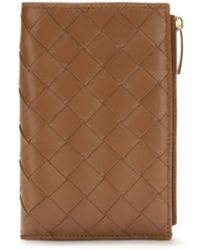 Bottega Veneta - Lambskin Wallet Tannin - Lyst