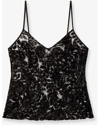 Golden Goose - Tulle Top With Sequins Embroidery - Lyst