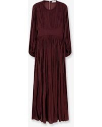 Zimmermann - Luna Billow Stretch Viscose Long Dress - Lyst