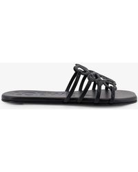 Loewe - Paula's Ibiza-Aangram Petal Leather Sandals - Lyst