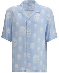 McQueen - Skull-Printed Hawaiian Shirt - Lyst