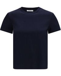 Max Mara Pure - Donata Cotton T-Shirt Blu Marino - Lyst