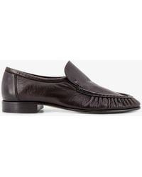 The Row - Soft Mocassin Two Leather Loafers - Lyst