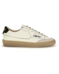 Autry - Windscape Low Leather Sneakers Marshmallow/Sand - Lyst