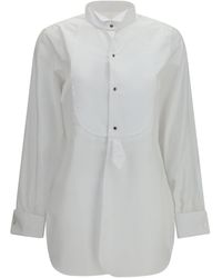 Margiela - Band Collar Tuxedo Shirt - Lyst