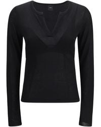 Pinko - Sweater V-Open Neckline - Lyst