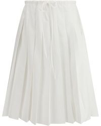 Prada - Pleated Jersey Skirt - Lyst