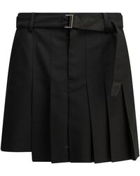 Sacai - Formal Shorts Made Of Wool Blend - Lyst