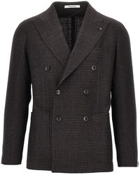 Tagliatore - Silk And Wool Double-Breasted Jacket - Lyst