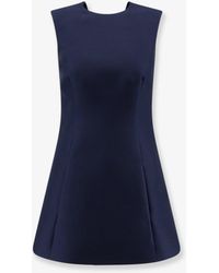 Balenciaga - A-Line Merino Wool And Silk Blend Short Dress - Lyst