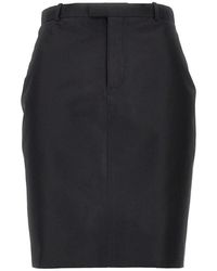 Gucci - Silk Faille Pencil Skirt - Lyst