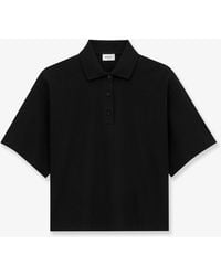 Saint Laurent - Oversized Cotton Polo Shirt - Lyst