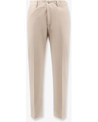 BOSS - Cotton And Silk Trousers - Lyst