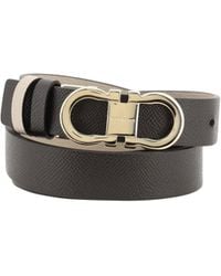 Ferragamo - Reversible Leather Belt Calf Bos Taurus E Braces - Lyst