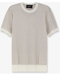 BOSS - Necasio Silk And Cotton Sweater - Lyst