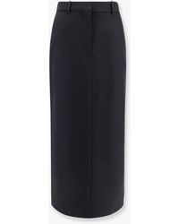 TOTEME - Low Waist Wool Blend Skirt - Lyst