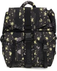 Ganni - Re-Tech Nylon Print Backpack - Lyst