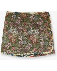 FARM Rio - Jacquard Arabesque Matelassé Mini Skirt - Lyst