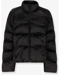 Balenciaga - Nylon Down Jacket With All-Over Lettering Logo - Lyst
