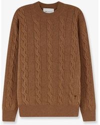 Ami Paris - Braided Knit Wool Sweater - Lyst
