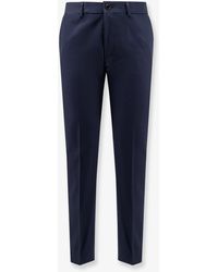 BOSS - Cotton And Silk Trousers - Lyst