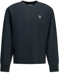Maison Kitsuné - Fox Head Crew Neck Sweatshirt - Lyst