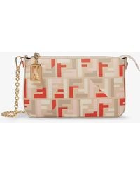 Fendi - Pouch Baguette Ff Jacquard Fabric Shoulder Bag - Lyst
