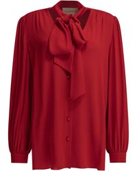 Valentino - Silk Georgette Blouse - Lyst