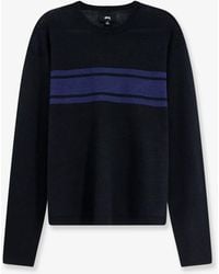Stussy - Striped Cotton And Linen Sweater - Lyst
