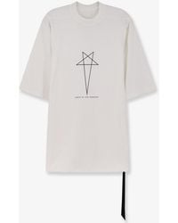 Rick Owens - Cotton T-Shirt With Logo On The Front - Lyst