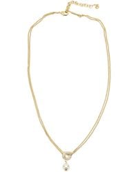 Ferragamo - "Gancini" Necklace With Pearl - Lyst